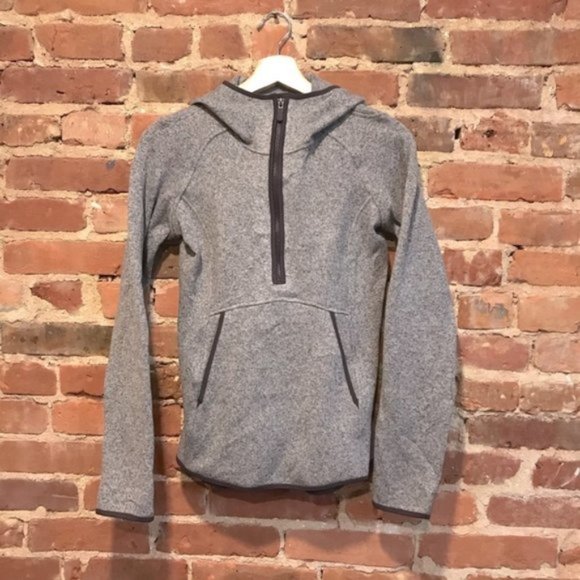lululemon athletica Tops - Lululemon Fleece & Thank You Pullover Heathered Smoky Blush 1/2 Zip 4 W3BEGS